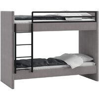 Двухъярусная кровать Трия Дарси с мягкой обивкой (велюр светло-серый) - Превью изображения №2 — Интернет-магазин ПроЗаказ