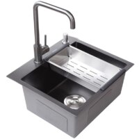 Кухонная мойка Avina HM5045 PVD (графит) - Превью изображения №3 — Интернет-магазин ПроЗаказ