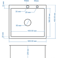 Кухонная мойка Avina HM5045 PVD (графит) - Превью изображения №4 — Интернет-магазин ПроЗаказ