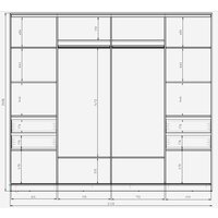 Шкаф-купе Рэйгрупп 272 YYX Elgon РГ-14.05 (ясень снежный/ясень снежный/хром) - Превью изображения №2 — Интернет-магазин ПроЗаказ