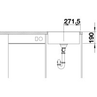 Кухонная мойка Blanco Subline 500-IF/A SteelFrame 525999 (черный) - Превью изображения №4 — Интернет-магазин ПроЗаказ