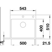 Кухонная мойка Blanco Subline 500-IF/A SteelFrame 525999 (черный) - Превью изображения №2 — Интернет-магазин ПроЗаказ