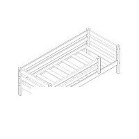 Кровать-тахта Мебельград Соня вариант 3 (массив сосны белый) - Превью изображения №3 — Интернет-магазин ПроЗаказ