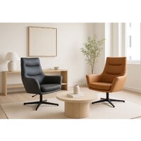 Офисное кресло AksHome Hudson (экокожа, охра PU-17/черный) - Превью изображения №3 — Интернет-магазин ПроЗаказ