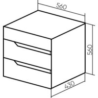  Viant Тумба под умывальник Куба Como 60 VKUB60CO-T2YP - Превью изображения №6 — Интернет-магазин ПроЗаказ