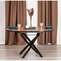 Кухонный стол TetChair Manzana 100x100+30x75 (дуб вотан/черный) - Превью изображения №11 — Интернет-магазин ПроЗаказ