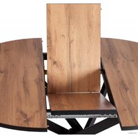 Кухонный стол TetChair Manzana 100x100+30x75 (дуб вотан/черный) - Превью изображения №7 — Интернет-магазин ПроЗаказ