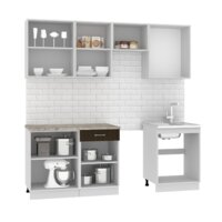 Готовая кухня Mio Tesoro Экстра-лайт 2.2 (венге светлый/венге/марсель) - Превью изображения №3 — Интернет-магазин ПроЗаказ