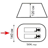 Треккинговая палатка Totem Totem Pop Up 2 (V2) - Превью изображения №2 — Интернет-магазин ПроЗаказ