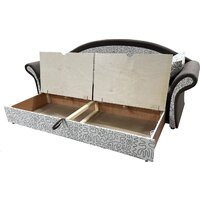 Диван Анмикс Риччи (темно-коричневый, велюр/принт инкас) - Превью изображения №4 — Интернет-магазин ПроЗаказ