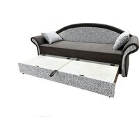 Диван Анмикс Риччи (темно-коричневый, велюр/принт инкас) - Превью изображения №3 — Интернет-магазин ПроЗаказ