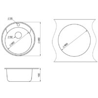 Кухонная мойка Granula 4802 (бежевый) - Превью изображения №2 — Интернет-магазин ПроЗаказ