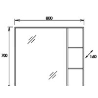  Onika Шкаф с зеркалом Тимбер 80.00У 208091 - Превью изображения №5 — Интернет-магазин ПроЗаказ