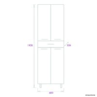  Onika Шкаф-пенал Модерн 60.10 406002 - Превью изображения №3 — Интернет-магазин ПроЗаказ