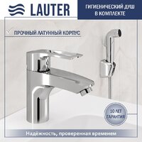 Lauter 21855 + Spray 21CK308C с донным клапаном 21190CH (хром)