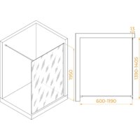 Душевая стенка RGW WA-010G 351001014-16 140 (золото/прозрачное стекло) - Превью изображения №2 — Интернет-магазин ПроЗаказ