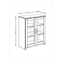 Тумба Mio Tesoro Сириус 2 двери со стеклом 78x95 2.02.03.360.3 (дуб сонома) - Превью изображения №4 — Интернет-магазин ПроЗаказ