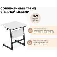 Ученический стол Sheffilton SHT-T-TN14/5-7 (береза/белый муар) - Превью изображения №2 — Интернет-магазин ПроЗаказ