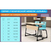 Ученический стол Sheffilton SHT-T-TN14/5-7 (береза/белый муар) - Превью изображения №8 — Интернет-магазин ПроЗаказ