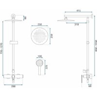 Душевая система  Rea Aldi Gold REA-P8802 - Превью изображения №8 — Интернет-магазин ПроЗаказ