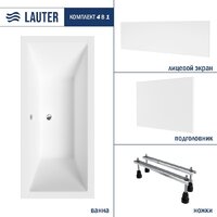 Ванна Lauter Oasis 190х90 21203090 (с ножками и лицевым черным экраном) - Превью изображения №4 — Интернет-магазин ПроЗаказ