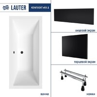 Ванна Lauter Oasis 190х90 21203090 (с ножками и лицевым черным экраном) - Превью изображения №3 — Интернет-магазин ПроЗаказ