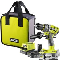 Ударная дрель-шуруповерт Ryobi R18PD7-252S 5133004391 (с 2-мя АКБ, сумка) - Превью изображения №2 — Интернет-магазин ПроЗаказ