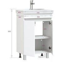  Onika Тумба под умывальник Милтон Квадро 55 105561 - Превью изображения №7 — Интернет-магазин ПроЗаказ