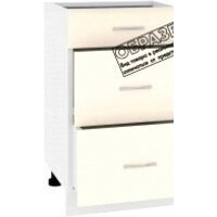 Шкаф напольный Кортекс-мебель Корнелия Лира НШ60р3ш без столешницы (дуб сонома) - Превью изображения №2 — Интернет-магазин ПроЗаказ