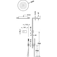 Душевая система  Tres Shower Technology 09288555NM - Превью изображения №2 — Интернет-магазин ПроЗаказ