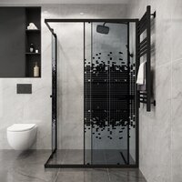 Душевой уголок Niagara Eco NG-1018-14QBLACK 100x80x190 (черный/стекло мозаика) - Превью изображения №4 — Интернет-магазин ПроЗаказ