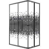 Niagara Eco NG-1018-14QBLACK 100x80x190 (черный/стекло мозаика)