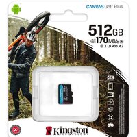 Карта памяти Kingston Canvas Go! Plus microSDXC 512GB SDCG3/512GBSP - Превью изображения №3 — Интернет-магазин ПроЗаказ