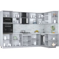Готовая кухня Интерлиния Мила Пластик 1.68x3.0 PR (туманный глянец/туманный глянец/дуб бунратти) - Превью изображения №3 — Интернет-магазин ПроЗаказ