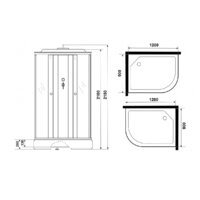 Душевая кабина Niagara Promo P120/90/26L/MT 120x90x215 - Превью изображения №6 — Интернет-магазин ПроЗаказ