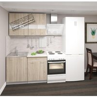 Готовая кухня Кортекс-мебель Корнелия Экстра 1.2м (дуб сонома/королевский опал) - Превью изображения №3 — Интернет-магазин ПроЗаказ