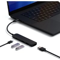Док-станция Satechi 4-in-1 USB-C Slim Multiport Adapter 4K ST-P4SK (черный) - Превью изображения №4 — Интернет-магазин ПроЗаказ