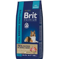 Brit Premium Dog Sensitive ягненок и индейка 15 кг