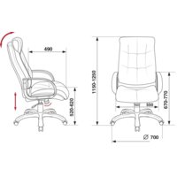 Офисное кресло Бюрократ CH-824 (песочный) - Превью изображения №6 — Интернет-магазин ПроЗаказ