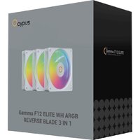 Комплект вентиляторов для корпуса Ocypus Gamma F12 Elite WH ARGB Reverse Blade 3IN1 - Превью изображения №10 — Интернет-магазин ПроЗаказ