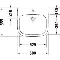 Умывальник Duravit Vital Seria D-Code 23126000002 - Превью изображения №3 — Интернет-магазин ПроЗаказ
