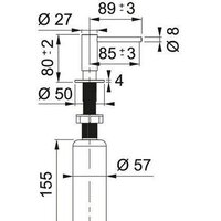 Дозатор для моющего средства Franke Atlas 112.0717.084 (нержавеющая сталь) - Превью изображения №4 — Интернет-магазин ПроЗаказ