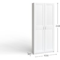 Шкаф распашной Mio Tesoro Макс 2 двери 2.06.01.060.4 (серый) - Превью изображения №4 — Интернет-магазин ПроЗаказ