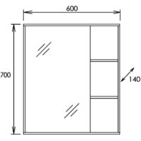  Onika Шкаф с зеркалом Тимбер 60.00У 206070 - Превью изображения №4 — Интернет-магазин ПроЗаказ