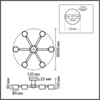 Припотолочная люстра Lumion Vudi 8306/6C - Превью изображения №7 — Интернет-магазин ПроЗаказ