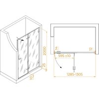 Душевая дверь RGW SV-004Gr 353200413-110 (серый/прозрачное стекло) - Превью изображения №2 — Интернет-магазин ПроЗаказ