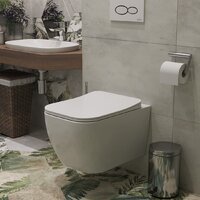 Унитаз подвесной Roxen Cube Bidet 530135-01X Rimless Soft Close с функцией биде - Превью изображения №2 — Интернет-магазин ПроЗаказ