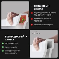 Унитаз подвесной Roxen Cube Bidet 530135-01X Rimless Soft Close с функцией биде - Превью изображения №12 — Интернет-магазин ПроЗаказ