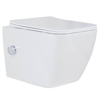 Унитаз подвесной Roxen Cube Bidet 530135-01X Rimless Soft Close с функцией биде - Превью изображения №8 — Интернет-магазин ПроЗаказ
