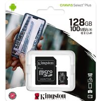 Карта памяти Kingston Canvas Select Plus microSDXC 128GB SDCS2/128GB (с адаптером) - Превью изображения №3 — Интернет-магазин ПроЗаказ
